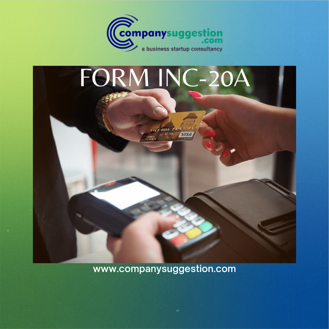 FORM INC-20A