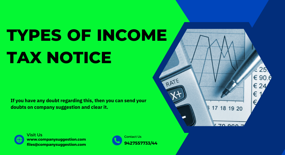 Types of Income Tax Notice