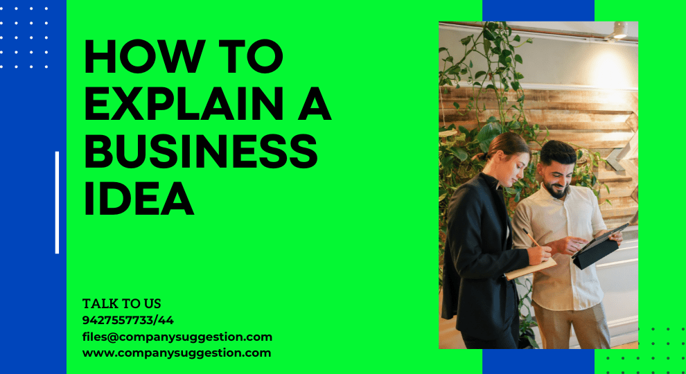How to Explain a Business Idea