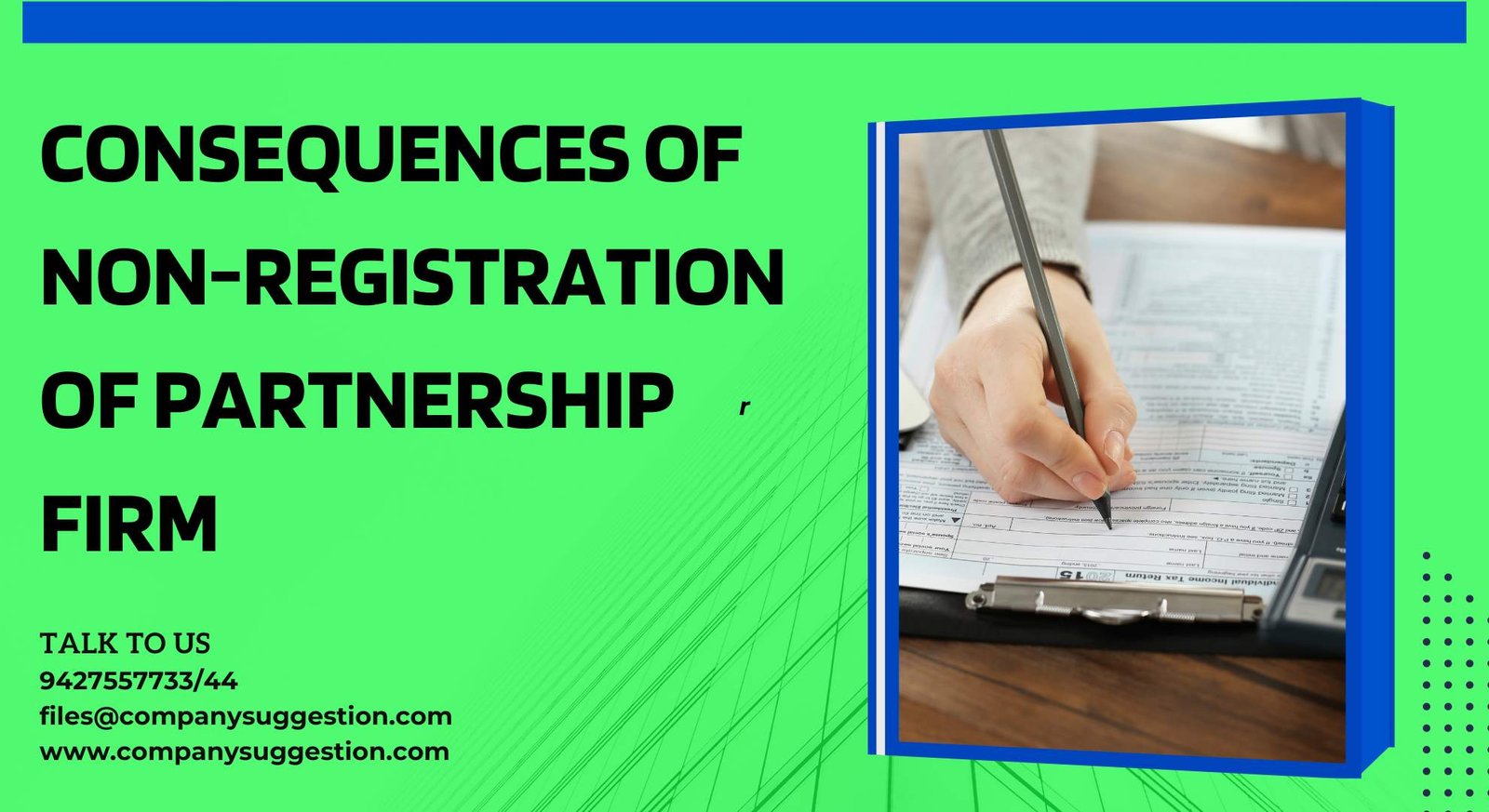 Consequences of Non-Registration of Partnership Firm
