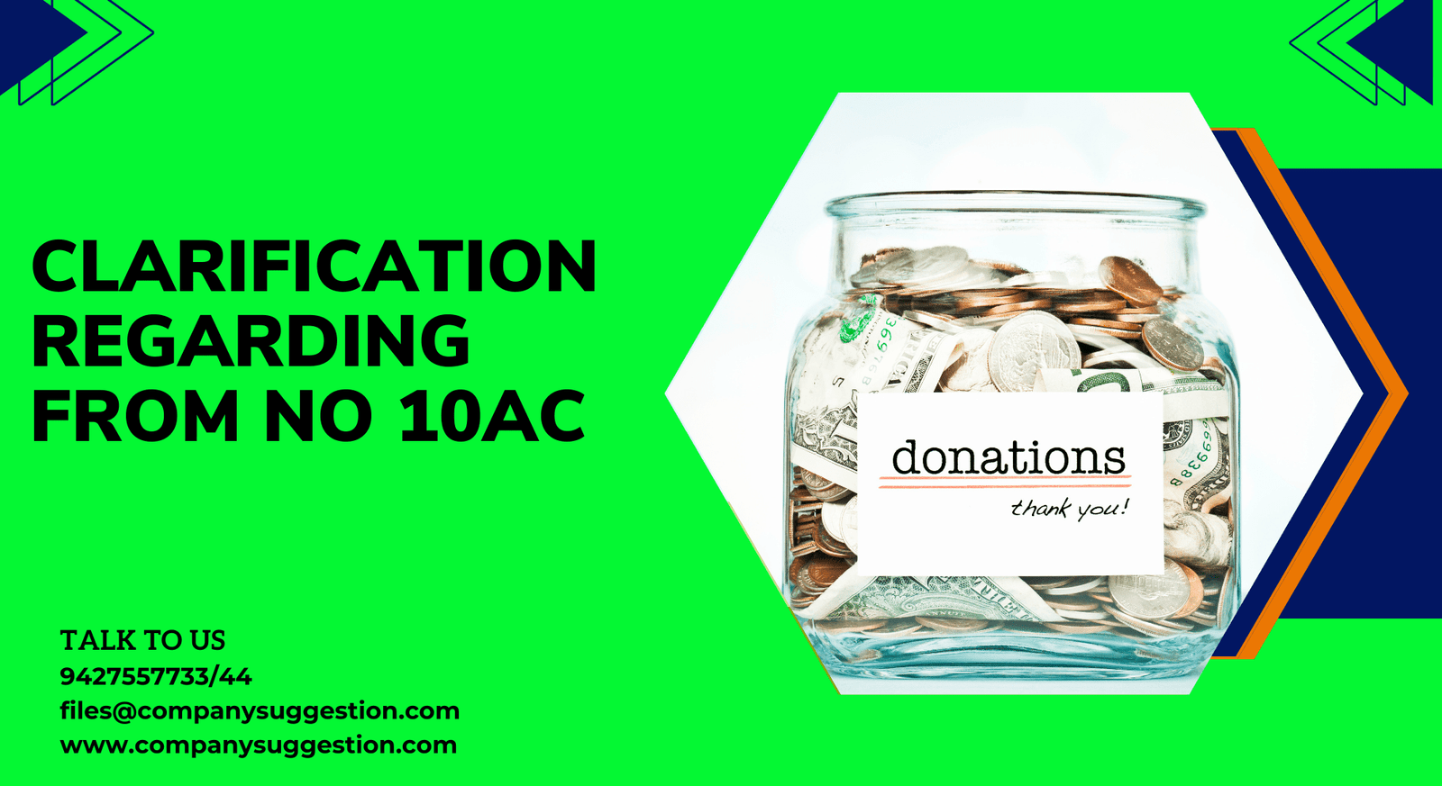 Clarification regarding Form No 10AC